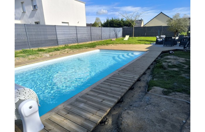 Piscine Satina7 7.80X4X1.50 LED COULEUR